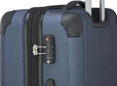 Чемодан Travelite City з 4 колесами, великий/середній, зелений (Marine), 77 см