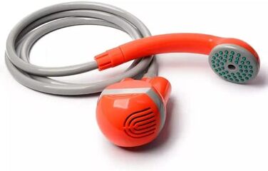 Портативний душ для кемпінгу з насосом, акумуляторна садова душова система 2200mAh, USB-кабель, шланг 1.8м, помаранчевий