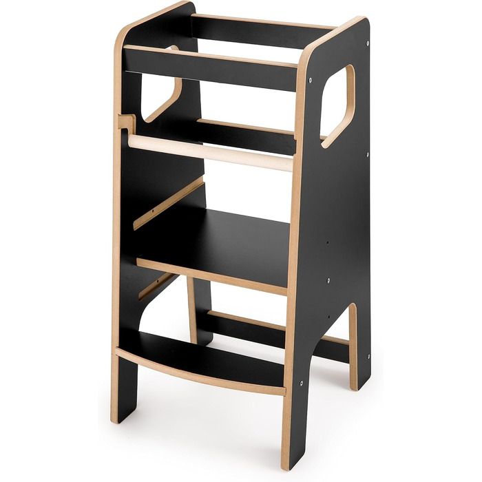 Стілець-сходинка Монтессорі для дітей з перекладинами – білий кухонний помічник, безпечний та надійний, з фіксатором, регульована висота, улюблець батьків, сучасний та стійкий Model 4 - Білий (Model 3 - Чорний)