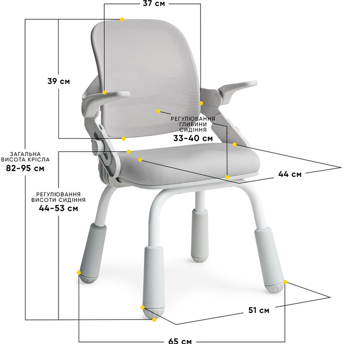 Дитяче крісло Mealux Neo Air Static Grey (арт.Y-306 G)