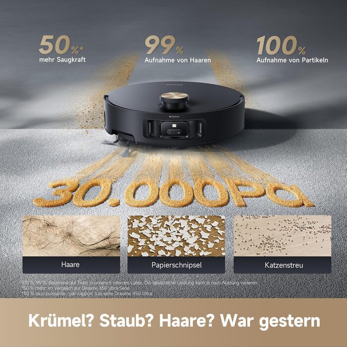 Робот-пилосос Dreame Aqua10 Roller: потужність 30000Pa, самоочищення, автоматичне випорожнення, керування голосом, чорний