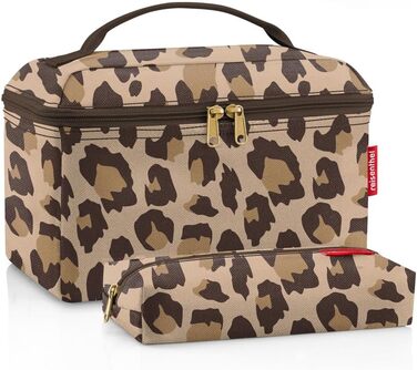 Набір Reisenthel Beautycase: косметичка та прямокутна сумочка для свят, 17 x 18 x 17 см + 21 x 8 x 4 см, Leo Macchiato