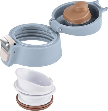 Термокружка Emsa N21518 Travel Mug Light | 0.4 л, нержавіюча сталь, 8 год гаряче/16 год холодне, BPA Free, блакитний колір