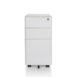 Контейнер на колесах COLOR I, метал білий (hjh OFFICE)