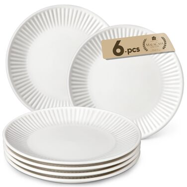 Набір посуду MALACASA LEILA Weiß для 6 осіб, 18 предметів, порцеляна, скандинавський стиль, білий