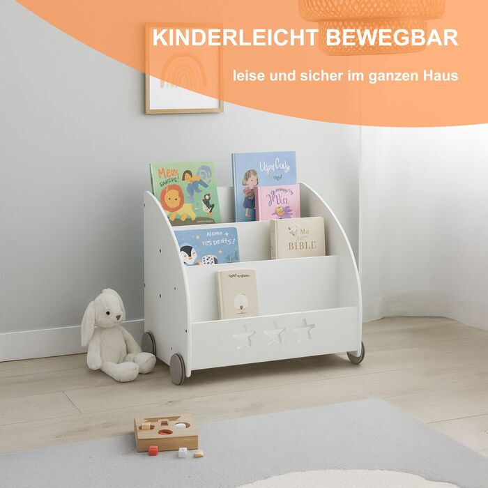 Дитяча мобільна полиця Relaxdays