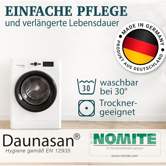 Пухова ковдра 155x220 см - тепла зимова ковдра з пухом та пером - екстра тепла та м'яка - зимова ковдра, яку можна прати та дихаюча - ковдра з сертифікатом Ökotex