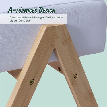 Підставка для ніг Relaxdays з бамбука та тканини