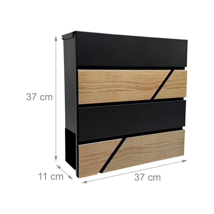 Скринниця Relaxdays з імітацією дерева та відсіком для газет