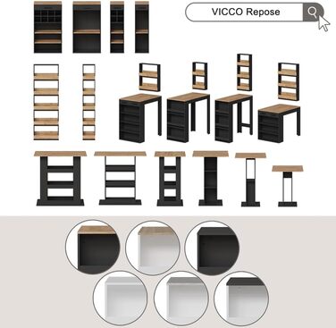 Стіл їдальний Vicco Repose, 65x65 см, Сонома