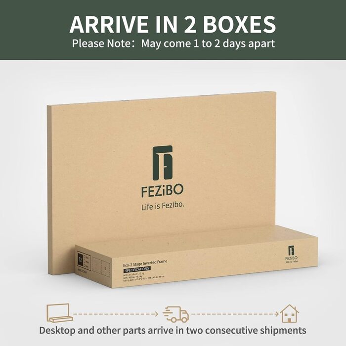 Барний стіл FEZIBO з регульованою висотою та повністю укомплектованою стільницею, 120 x 60 см, стіл для роботи сидячи та стоячи з подвійними шухлядами, чорний каркас/рустикально-коричнева поверхня