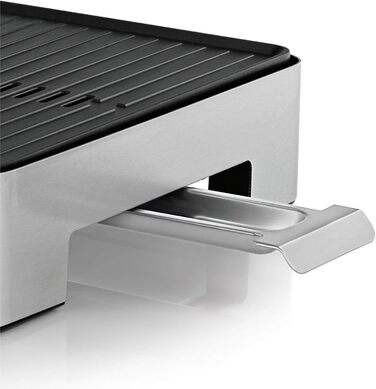 Електричний гриль WMF Lono Quadro: компактний гриль з нержавіючої сталі, 1250 Вт, для дому, легко миється