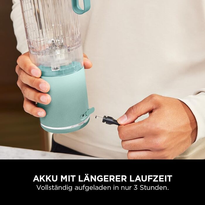 Портативний блендер Ninja Blast Max: 570 мл, акумулятор, 3 функції, для смузі та протеїнових коктейлів (BC251EULD)