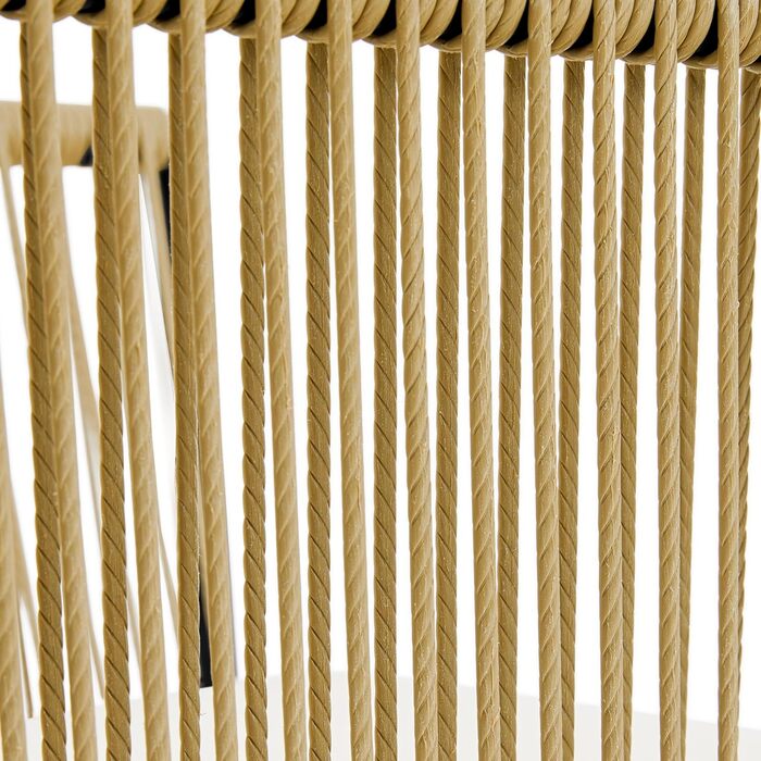 Набір садових меблів Yaheetech з ротангу для балкона: 2 крісла з подушками та стіл зі скляною стільницею, світло-коричневий/кремовий