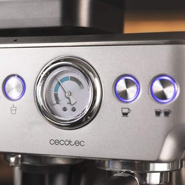 Еспресо-кавомашина Cecotec Cumbia Power 20 Barista Aromax - 2900 Вт, 2 системи нагріву, 20 бар, манометр