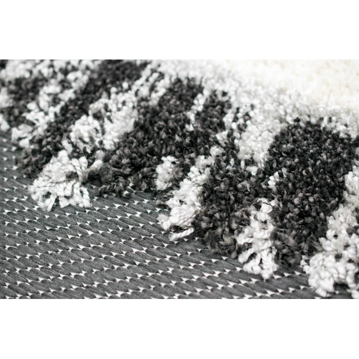 Килим-мрія килим для дитячої кімнати дитячий ігровий килимок 3D з ефектом хай-лоу чорний (120 см круглий, кремовий чорний)