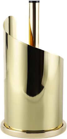 Тримач для кухонного рулону Echtwerk, тримач рулону для кухонних рушників, тримач для рулону паперу з нержавіючої сталі, легко відривається, зручний у використанні, стоячий, міцний, 15,5 x 33 см (Gold-edition)