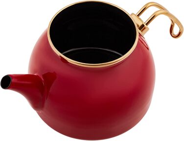 Ретро емальований набір чайників, турецький набір чайників, чайник, індукційний сейф, 2,3 літра (червоний)
