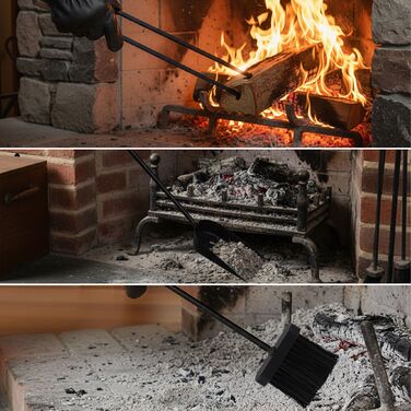 Поличка для дров Relaxdays з камінним аксесуаром