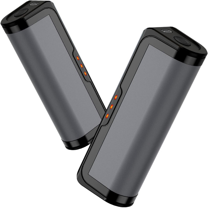 Jonwall Електричні грілки для рук, перезаряджувані, 2 шт. у наборі, USB, 3 режими нагріву, для кемпінгу, гольфу, подарунок (сірий)