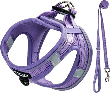 Шлейка для маленьких собак з фіолетовою підкладкою, шлейка для цуценят, шлейка для собак маленькі собаки XS Фіолетовий XS