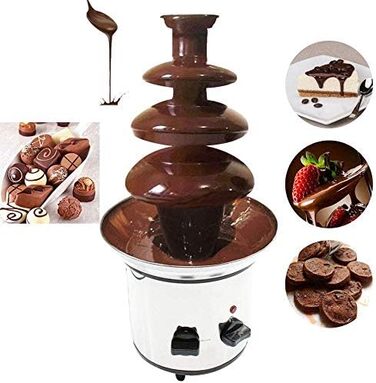 Шоколадний фонтан YUNRUX 4-ярусний, професійний, з нержавіючою сталею, 170W, 220V