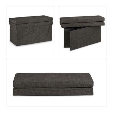 Relaxdays Складаний табурет зі спинкою L