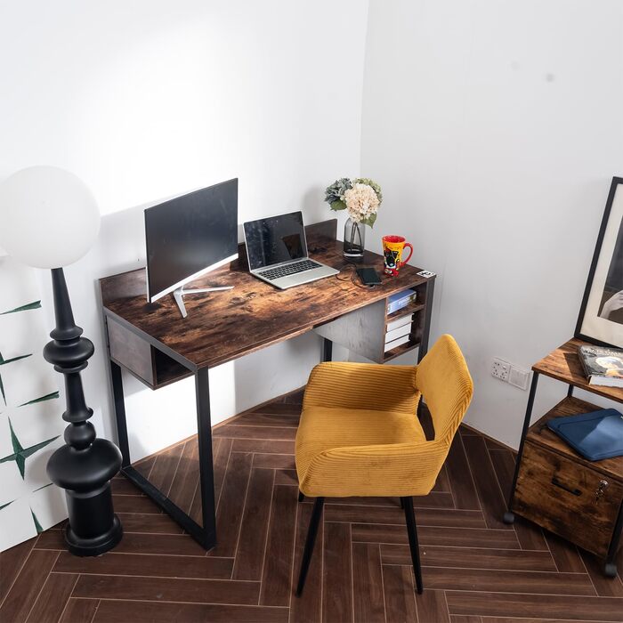 Крісла для їдальні та кухні Cosy - 2 шт. М'які крісла з підлокітниками, жовті, 56x56x78 см