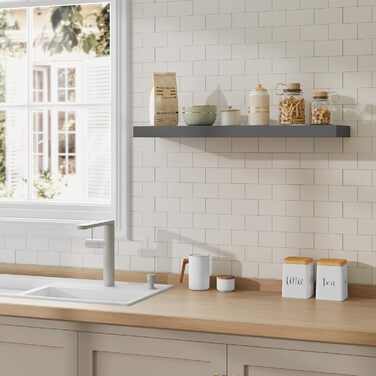 Полиця настінна WOLTU Wandboard RG9315sz для CD, DVD, книг, офісу, вітальні, спальні, кухні - дерев'яна