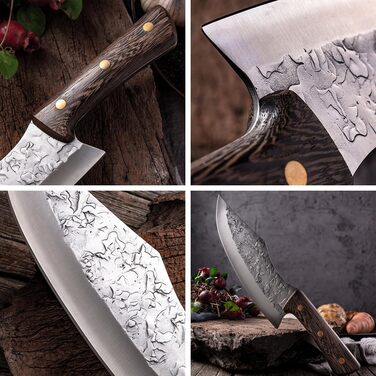 Набір кухонних ножів 2 шт. ручної роботи з піхвою - професійні шеф-ножі для дому, японська гострота