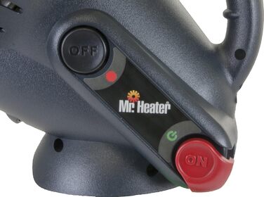 Портативний газовий обігрівач Mr Heater MH9BDF - Газовий обігрівач з газовим балоном - Газовий обігрівач - Кімнати площею до 26м2 - Підходить для картриджів з пропаном G31 і бутаном/пропаном G3031 - Чорний/Червоний (середній)