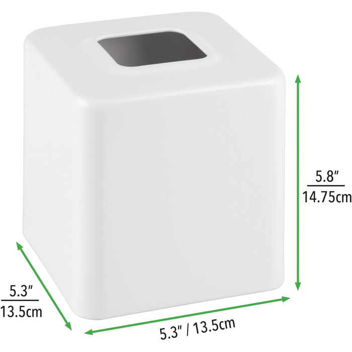 Металева коробка для серветок mDesign - диспенсер для серветок - набір з 4 шт. - білий