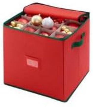 Коробка для зберігання новорічних кулі (64 шт.), органайзер для прикрас, 33x33x33 см