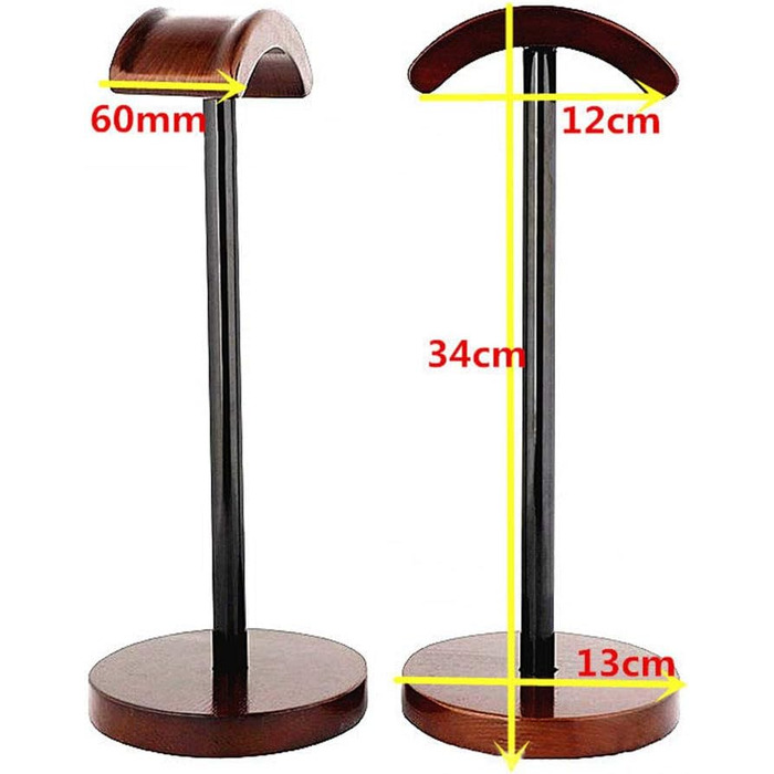 Підставка для навушників GEZICHTA з натурального дерева, металева стійка, гнучка підставка для ігрових навушників