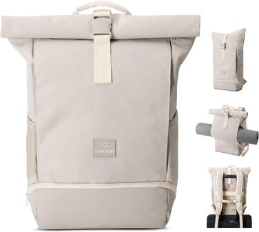 Рюкзак Johnny Urban для жінок і чоловіків - Allen Medium - Роллтоп з відділенням для ноутбука для велосипедного бізнесу Uni - 15 л - Екологічний - Водовідштовхувальний пісок