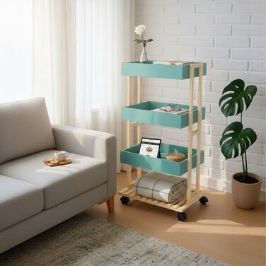 Сервісний столик Relaxdays на 4 ярусах з бамбука