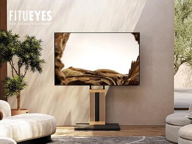 Підставка для телевізора FITUEYES Zen Series Black: дерев'яна, поворотна, регульована по висоті (32-65 дюймів)