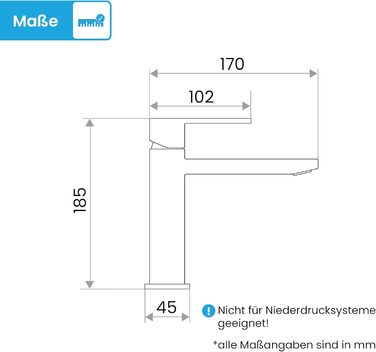 Змішувач для ванної кімнати Bächlein Imatra - хром, однорідний дизайн