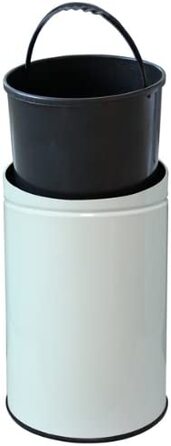 Сміттєвий бак з нержавіючої сталі EW-AE-0270 30L з ІЧ-датчиком, матовий, 30 см (білий (біло-жовтий))