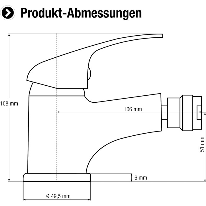 Змішувач для ванни Cornat Bade Piccolo - латунний корпус, хром, 1/2