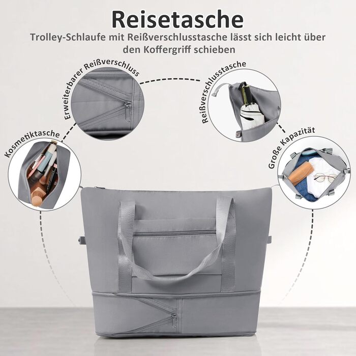 Набір валіз Merax 5 шт. з ABS-пластику, сірий, з колесами та TSA-замком