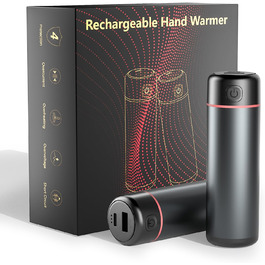 Електричний грієчка для рук EXTSUD 10000mAh: портативний зарядний пристрій, Powerbank, подарунок на зиму для чоловіків та жінок сірого кольору