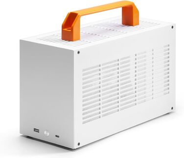 SGPC ITX міні-корпус K49 (сталь), вдосконалена версія K55, сумісний з GPU, 2 ручки, вентиляційна панель, 2 сталеві та 1 акрилова боковини, компактний 6L корпус для ПК
