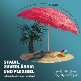 Парасолька Hawaii червона Ø160см Захист від ультрафіолету 30+