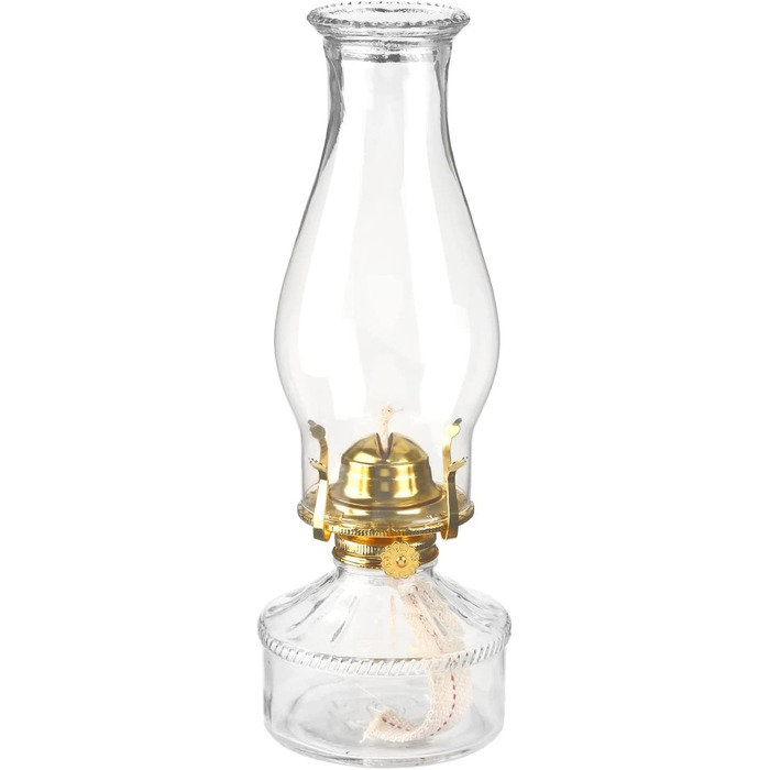 Масляна лампа amanigo скляна гасова лампа-велика класична масляна лампа для внутрішнього використання