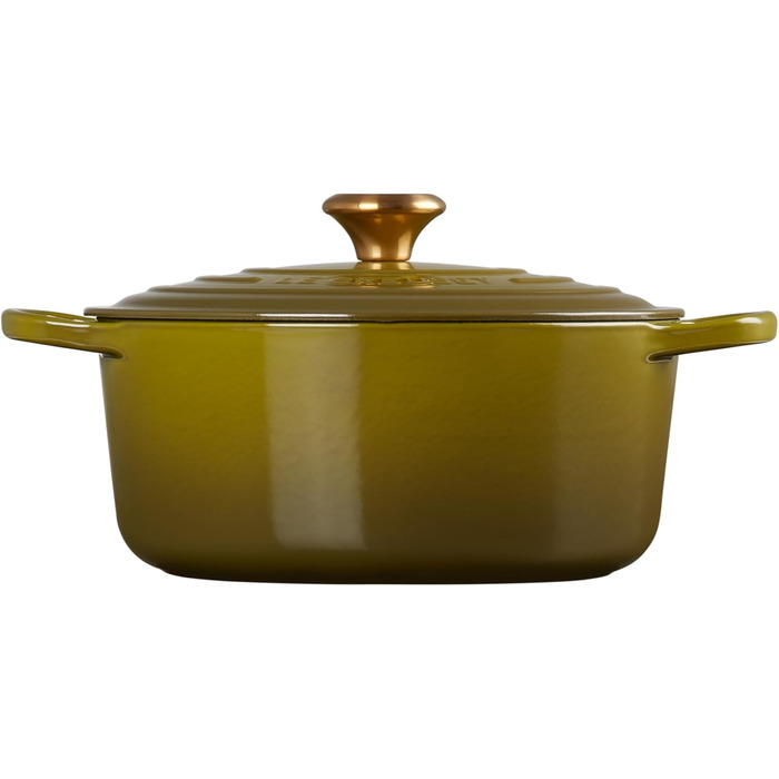 Le Creuset Signature Чавунний жаровня з кришкою, Ø 26 см, 4.2 л, Ocean (Leaf It to Me)