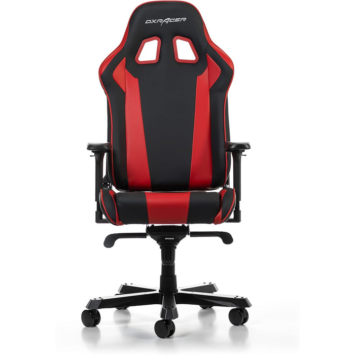 Геймерське крісло DXRacer King K99, шкірозамінник, чорно-червоне, до 200 см