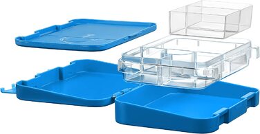 Коробка для Бенто для дітей-ланч-бокс з 4 2 відділеннями - надзвичайно міцний - коробка для сніданку - Хлібниця ідеально підходить для дитячого садка і школи. (синій-Футбол)