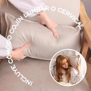 Крісло-гойдалка HOME DESIGN & CONFORT Paris з подушкою, масивне букове дерево (сірий/натуральний)