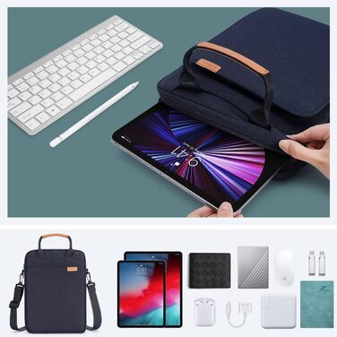 Водонепроникна сумка для ноутбука NIDOO для MacBook Air/Pro 13,6 дюйма, iPad Pro 12,9 дюйма, поверхня 12 дюймів, темно-синій